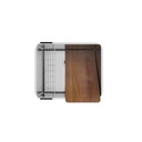 LAVADERO JUMBO 92L., DE EMPOTRAR, EN ACERO INOX. SCOTCH BRITE, 65X50 CM.