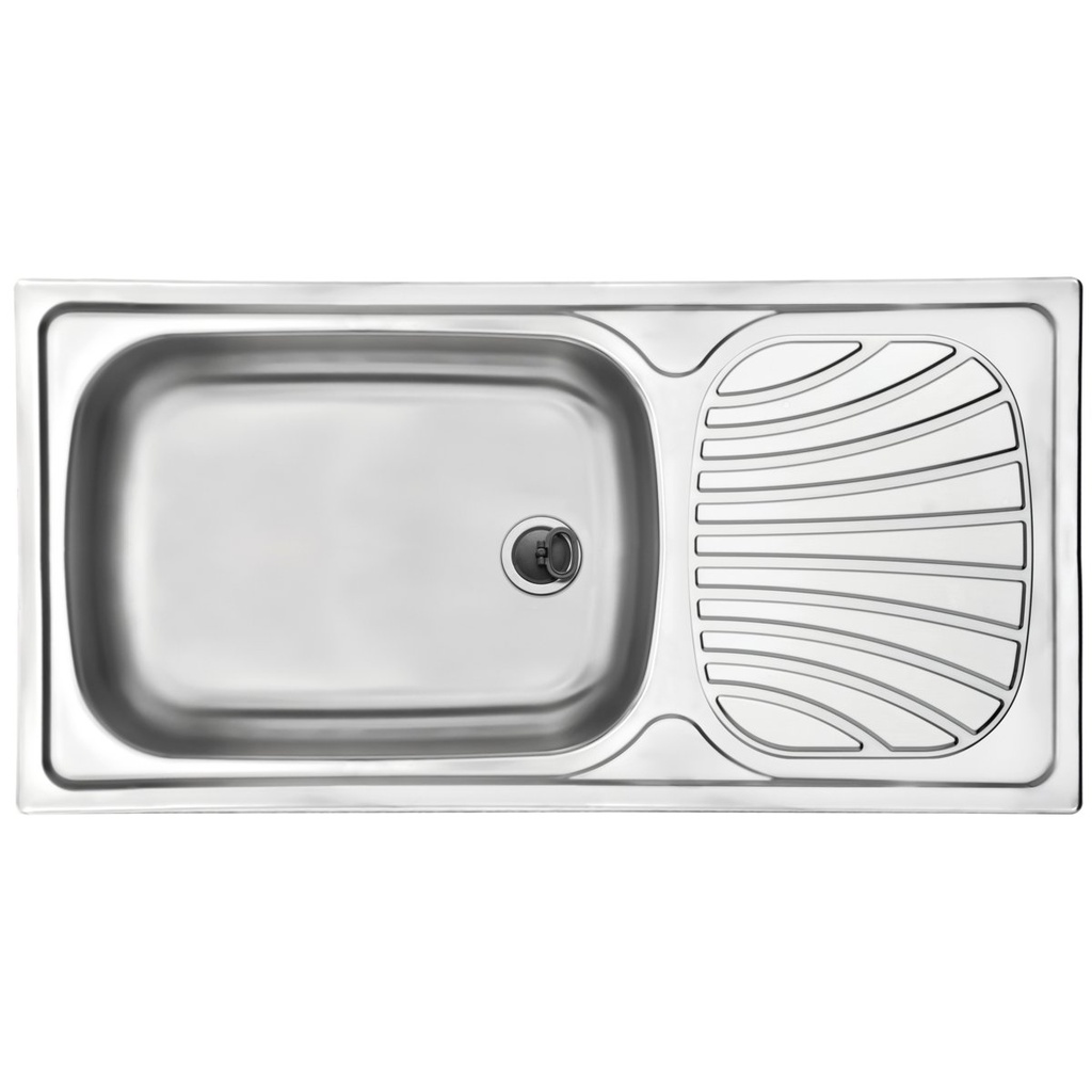 LAVAPLATOS ALPHA 56R, PERFECTA, DE EMPOTRAR, EN ACERO INOX., 100x50 CM.