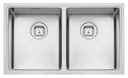 LAVAPLATOS DOBLE QUADRUM 2C 34, DESIGN COLLECTION, EN ACERO INOX., 77X46 CM