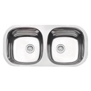 LAVAPLATOS ISIS 2C 34 BL, PERFECTA, DE EMPOTRAR, EN ACERO INOX., 78X39.80 CM