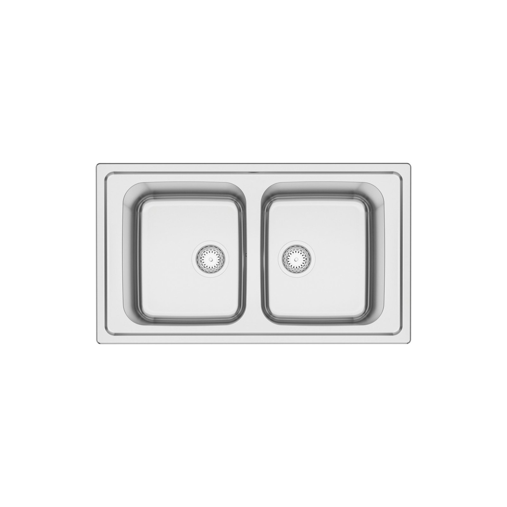 LAVAPLATOS MAREA 2C 34 EN ACERO INOX., 86X50 CM. 