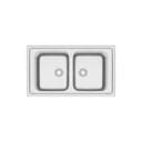 LAVAPLATOS MAREA 2C 34 EN ACERO INOX., 86X50 CM. 
