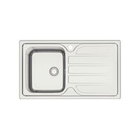 LAVAPLATOS MAREA 34, PRIME, DE EMPOTRAR, EN ACERO INOX., 86X50 CM. CON AGUJERO PARA MEZCLADOR