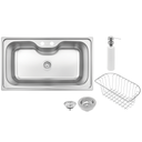 LAVAPLATOS MORGANA MAXI 78 FX, PRIME, DE EMPOTRAR, EN ACERO INOX., 86X50 CM, CON ACCESORIOS