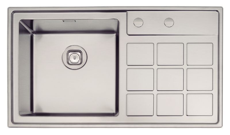 [93915103] LAVAPLATOS QUADRUM 1,5C 40 PLUS, DESIGN COLLECTION, EMPOTRAR EN ACERO INOX, 86X50 CM.