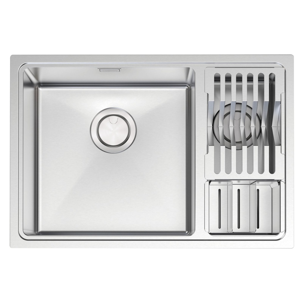 [94008143] LAVAPLATOS QUADRUM 1.5C, DESIGN COLLECTION, DE EMPOTRAR, EN ACERO INOX.,  66X46 CM. CON ACCESORIOS