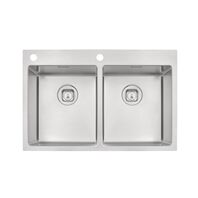 LAVAPLATOS QUADRUM DE SOBREPONER 77X51 2C EN ACERO INOXIDABLE