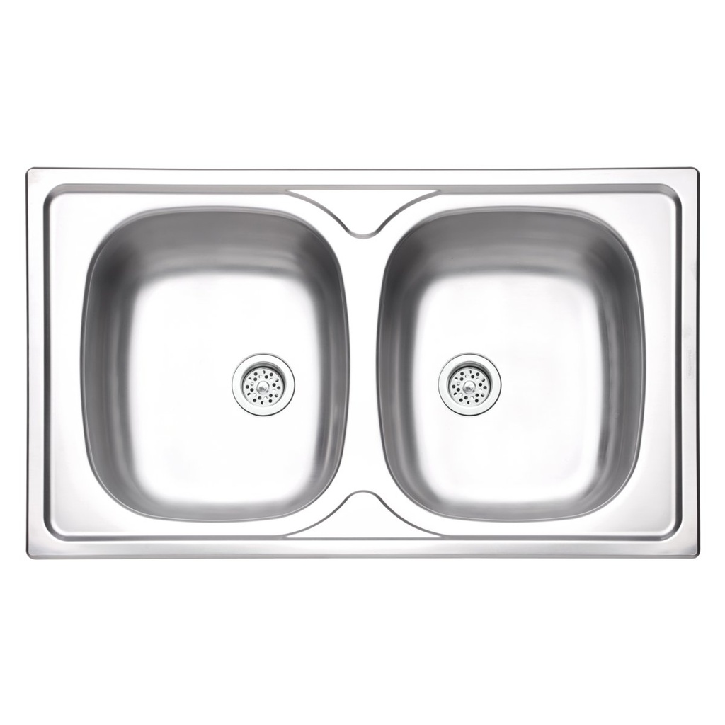 LAVAPLATOS SIGMA 2 C 34, PERFECTA, DE EMPOTRAR, EN ACERO INOX.,  Ø 3" 86X50 CM con kit