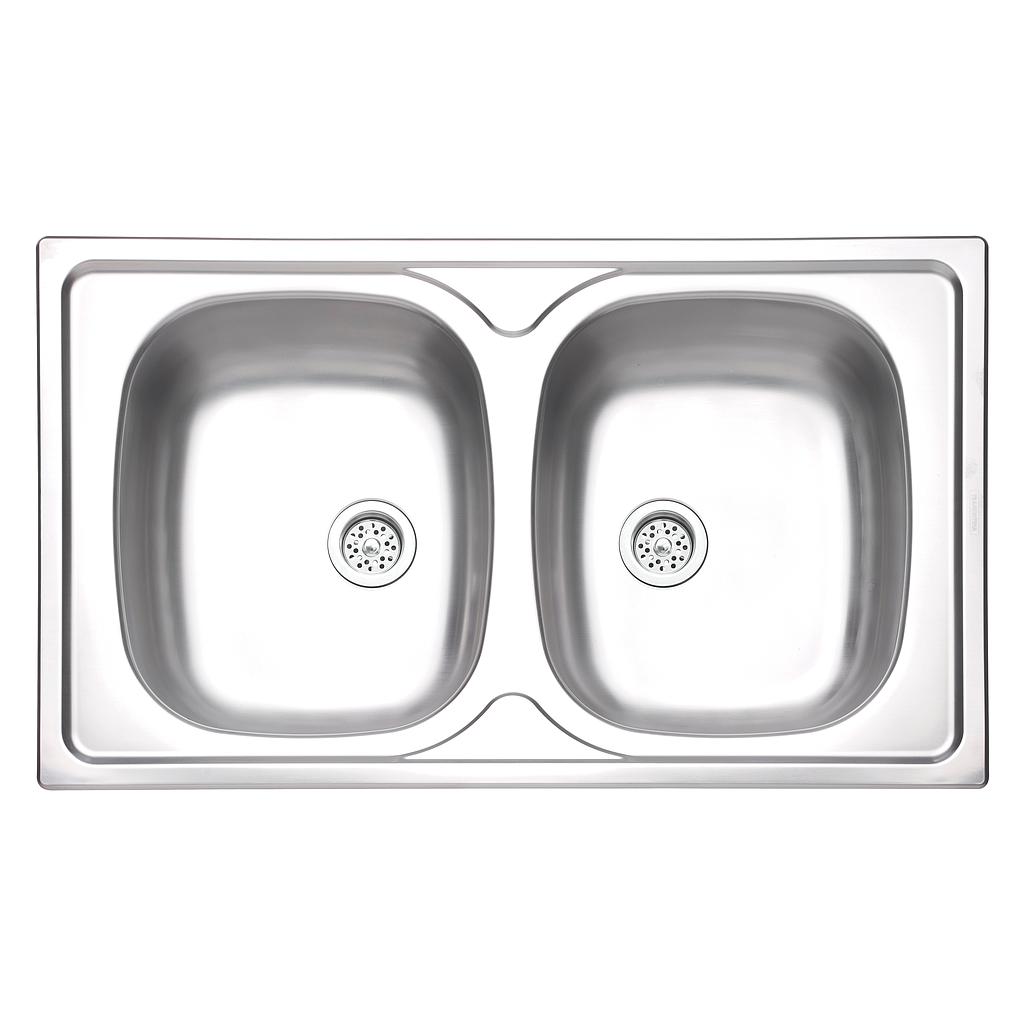 LAVAPLATOS SIGMA 2 C 34, PERFECTA, DE EMPOTRAR, EN ACERO INOX., 86X50 CM. (cant min)