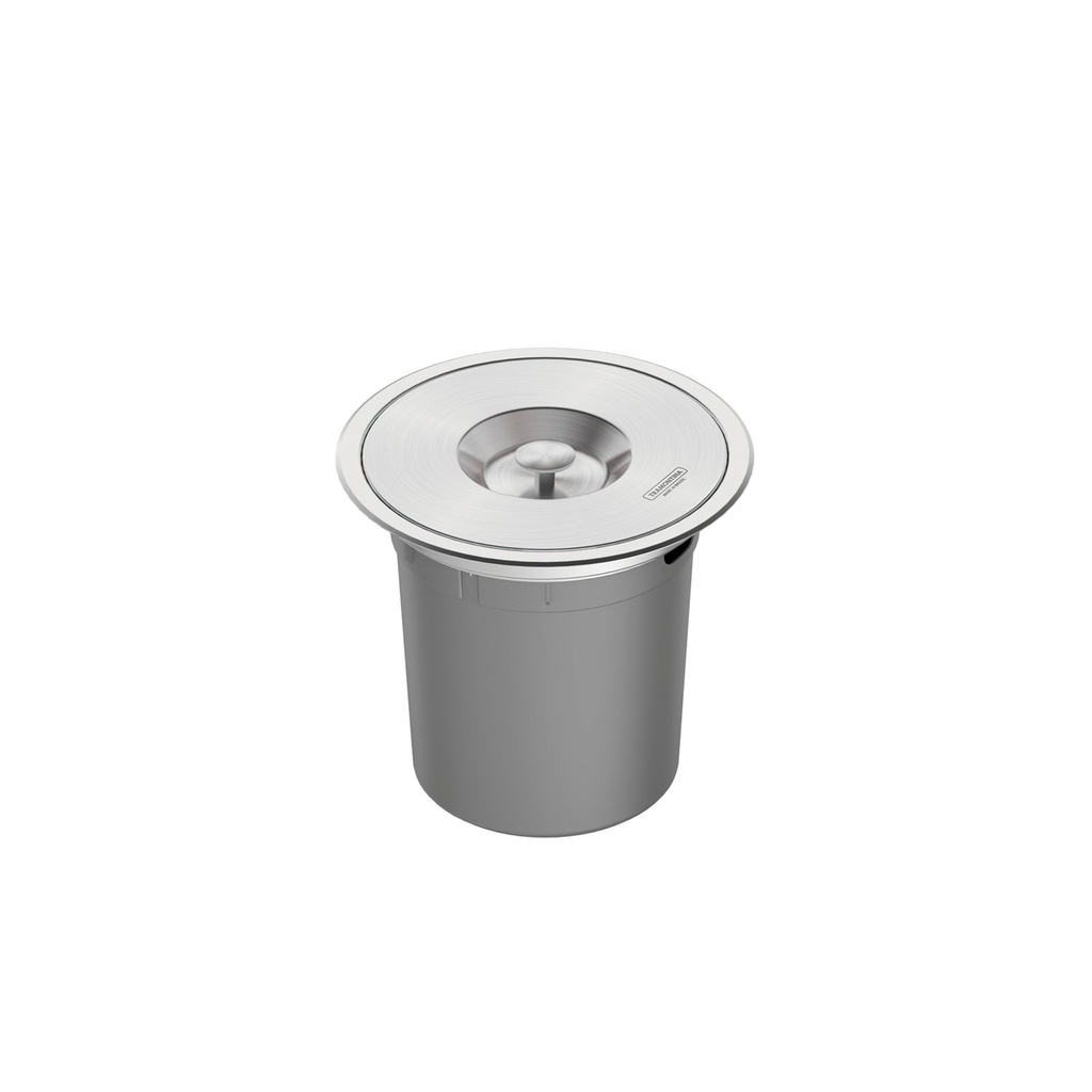 BASURERO CLEAN ROUND 5 L, DE EMPOTRAR, EN ACERO INOX.