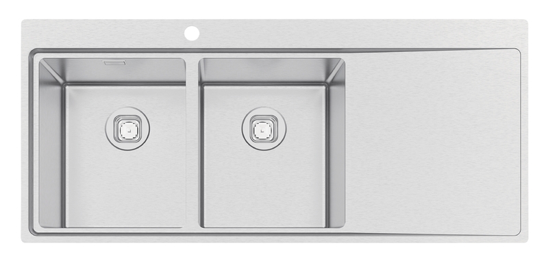 LAVAPLATOS SMOOTH 2C 34 EX, DESIGN COLLECTION, DE EMPOTRAR, EN ACERO INOX., 116X52 CM