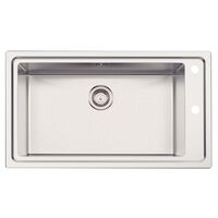LAVAPLATOS SQUARE 86 1C 2F EN ACERO INOX, DE SOBREPONER, 86X50 CM.