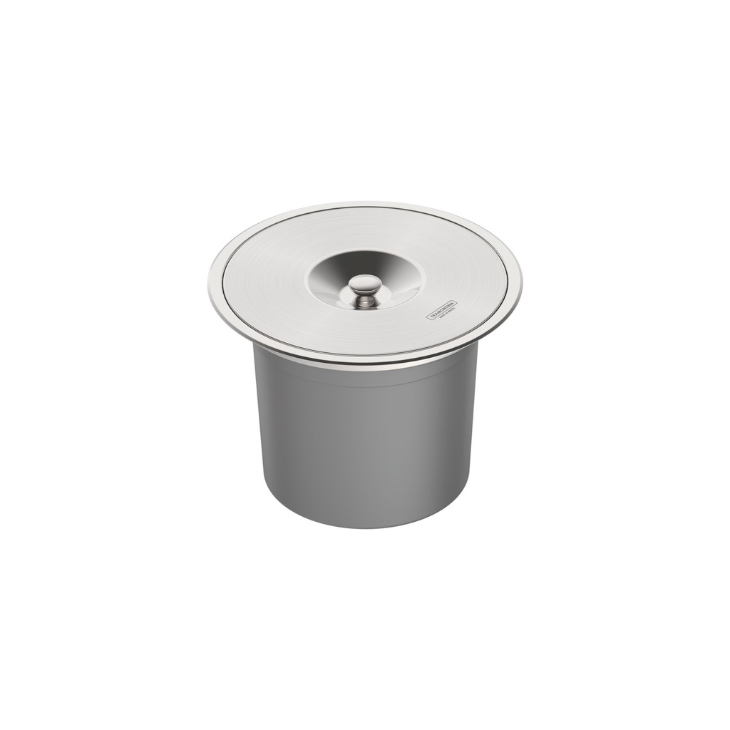 BASURERO CLEAN ROUND 8 L, DE EMPOTRAR, EN ACERO INOX.