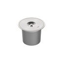 BASURERO CLEAN ROUND 8 L, DE EMPOTRAR, EN ACERO INOX.