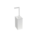 BASURERO EN ACERO INOXIDABLE 5,5 L. CON SOPORTE PARA PAPEL HIGIÉNICO LUZ SLIM