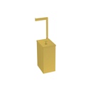 BASURERO GOLD EN ACERO INOX 5,5 L. CON SOPORTE PARA PAPEL HIGIENICO LUZ