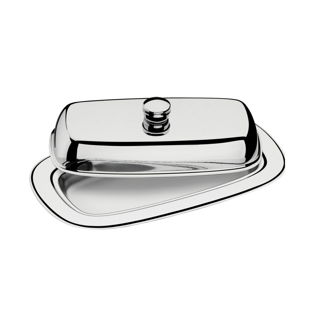 [61424000] MANTEQUILLERA CON TAPA EN ACERO INOXIDABLE SERVICE