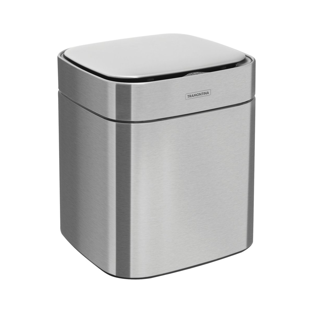 BASURERO SENSE SQUARE 8L., CON SENSOR, EN ACERO INOXIDABLE