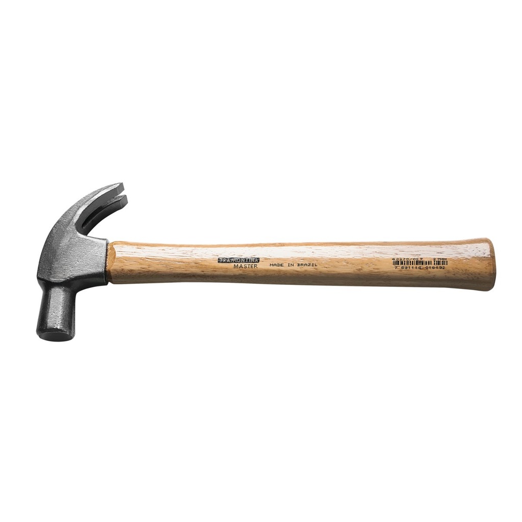 MARTILLO DE UÑA, 27 MM, ACABADO ARENADO, MANGO DE MADERA 