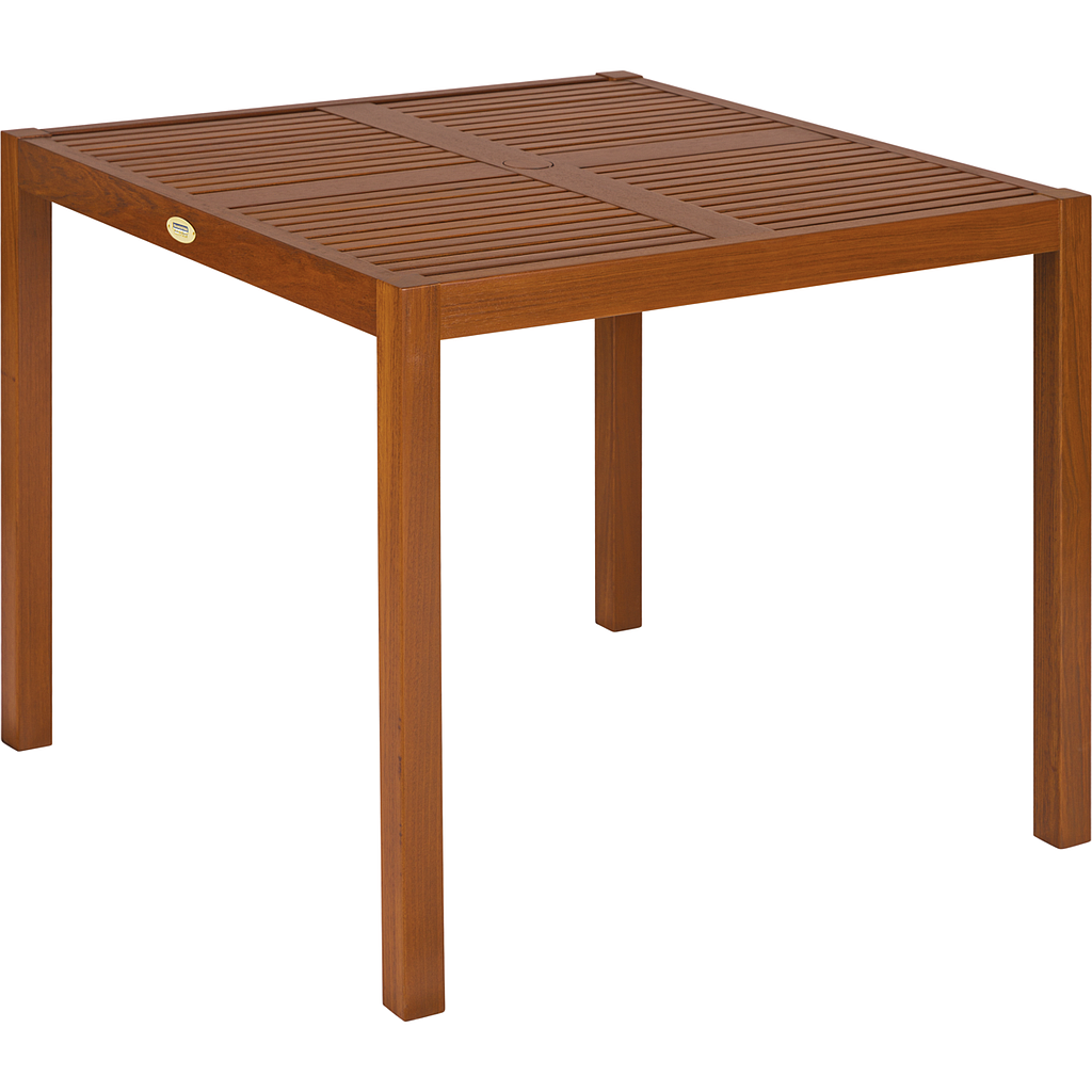 MESA CUADRADA 4 PLAZAS DE MADERA JATOBA CON ECO BLINDAGE - FITT