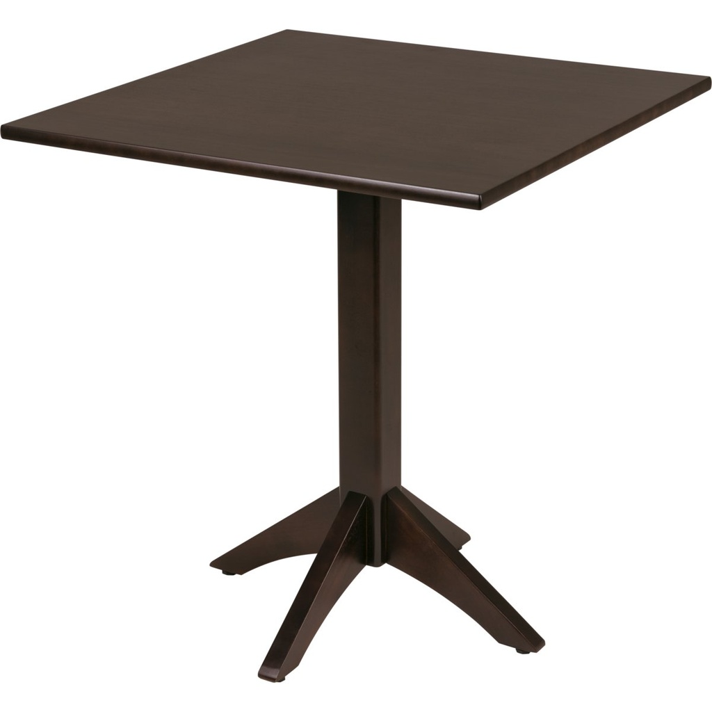MESA CUADRADA COLUMNA CENTRAL LONDON 70 CM. (TABACO)