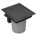 BASURERO NEXT CON SENSOR 5 L, DE EMPOTRAR, EN ACERO INOX NEGRO