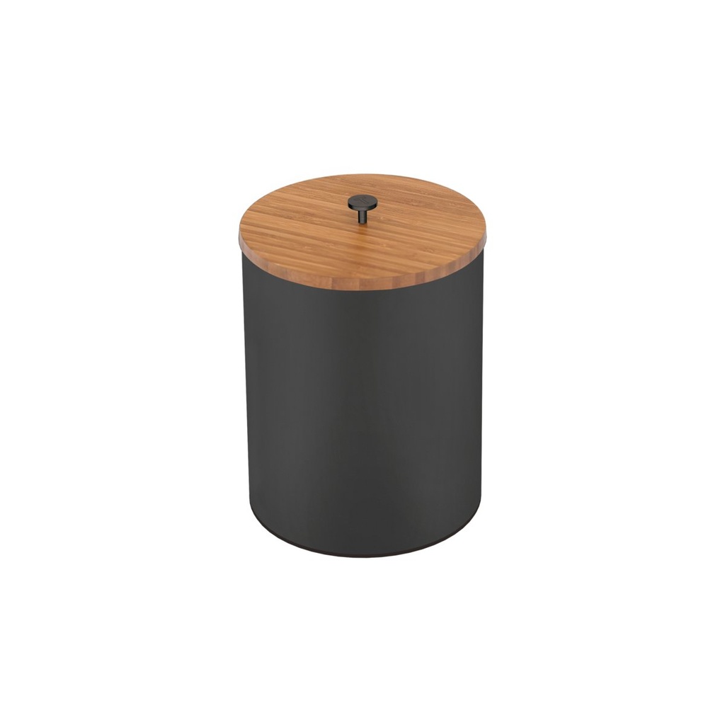 BASURERO IX UTIL BLACK MATTE+BAMBU