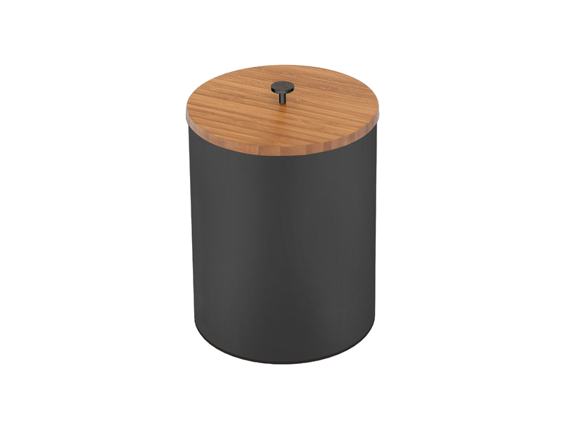 BASURERO IX UTIL BLACK MATTE+BAMBU