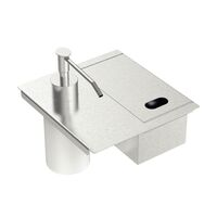 [94534016] - SOPORTE DE ESPONJA CON TAPA Y DISPENSADOR DE JABÓN LÍQUIDO EN ACERO INOXIDABLE (ant cod)