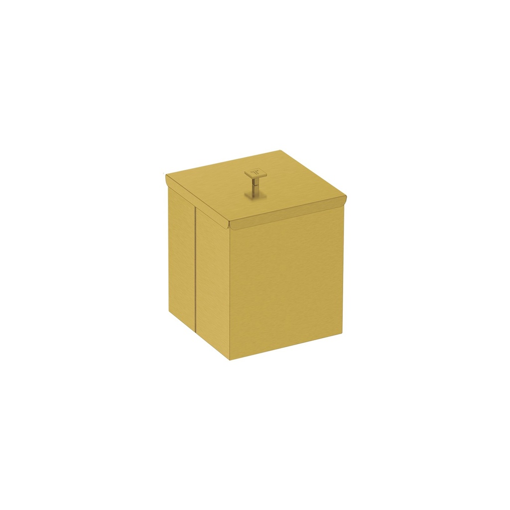 [94540061] BASURERO LUZ GOLD CUADRADO 4,5 L. EN ACERO INOXIDABLE
