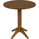 MESA REDONDA COLUMNA CENTRAL LONDON Ø 70 CM. (ALMENDRA)