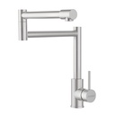 MEZCLADOR MONOCOMANDO FLEXION EN ACERO INOXIDABLE CON ACABADO SCOTCH BRITE