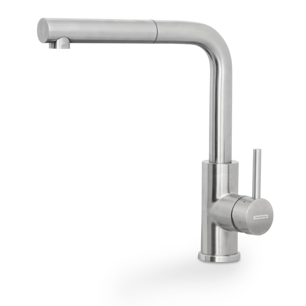 MEZCLADOR MONOCOMANDO MONDE PLUS, EN ACERO INOX.