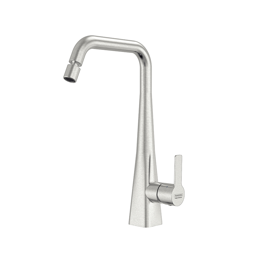 MEZCLADOR MONOCOMANDO OBELISK, EN ACERO INOX.