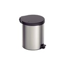 BASURERO NEW 12 L, CON PEDAL,  EN ACERO INOX.