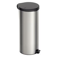BASURERO NEW 30 L, CON PEDAL,  EN ACERO INOX. 