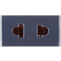 MODULO TOMACORRIENTE 2P UNIVERSAL 10A-15A 250V GRAFITO