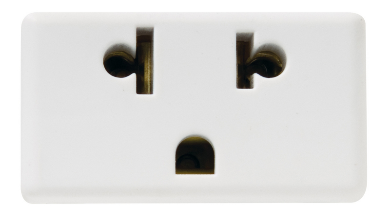 [57115028] MODULO TOMACORRIENTE 2P+T UNIVERSAL 10A-15A 250V BLANCO