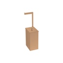 BASURERO ROSE EN ACERO INOX 5,5 L. CON SOPORTE PARA PAPEL HIGIENICO LUZ