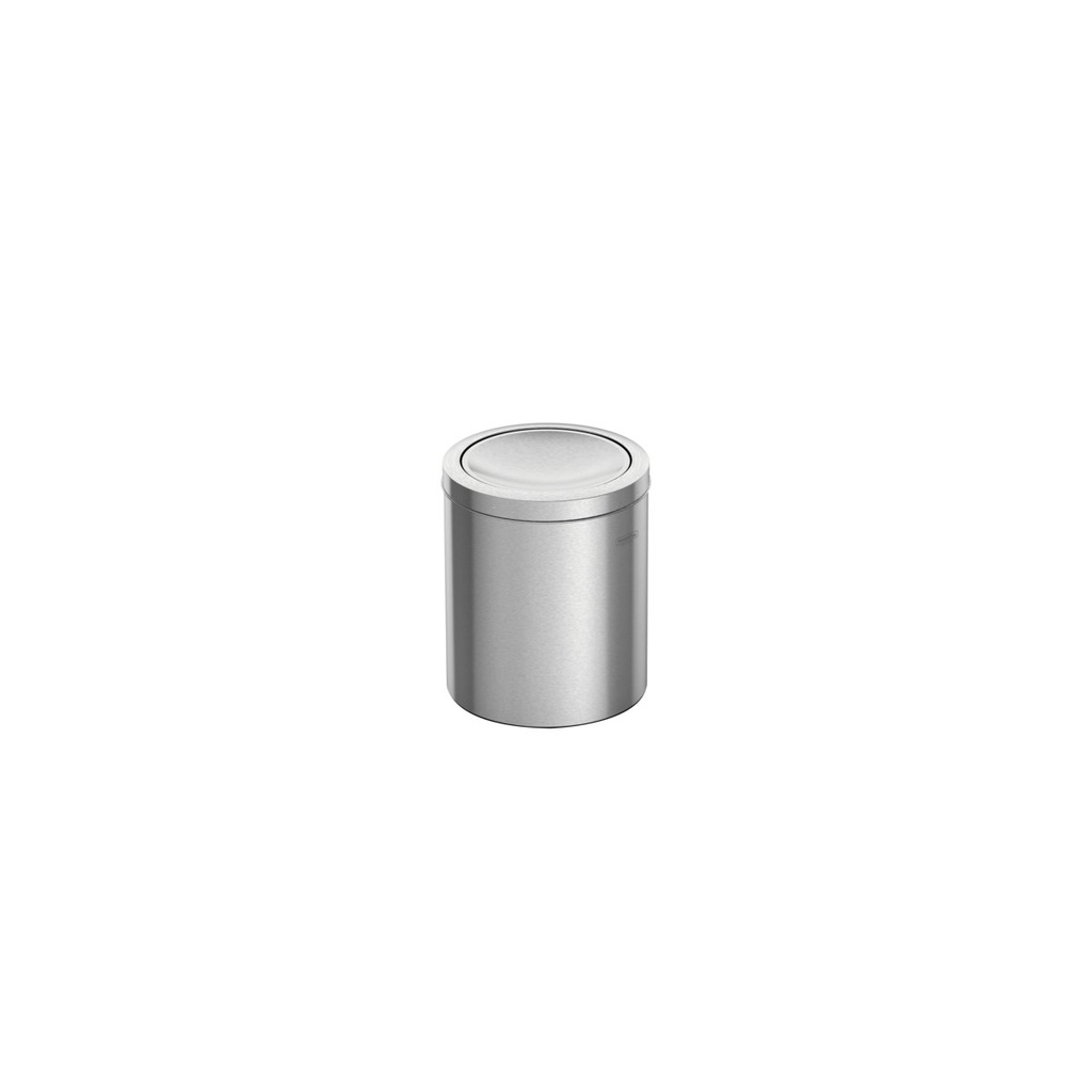 BASURERO SWING 12 L, TAPA DE VAIVEN, EN ACERO INOX.
