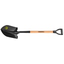 PALA REDONDA TIPO AMERICANA, MANGO DE MADERA 71 CM, EMPUÑADURA PLASTICA