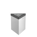 BASURERO TERNI 30 L., TRIANGULAR, EN ACERO INOX.
