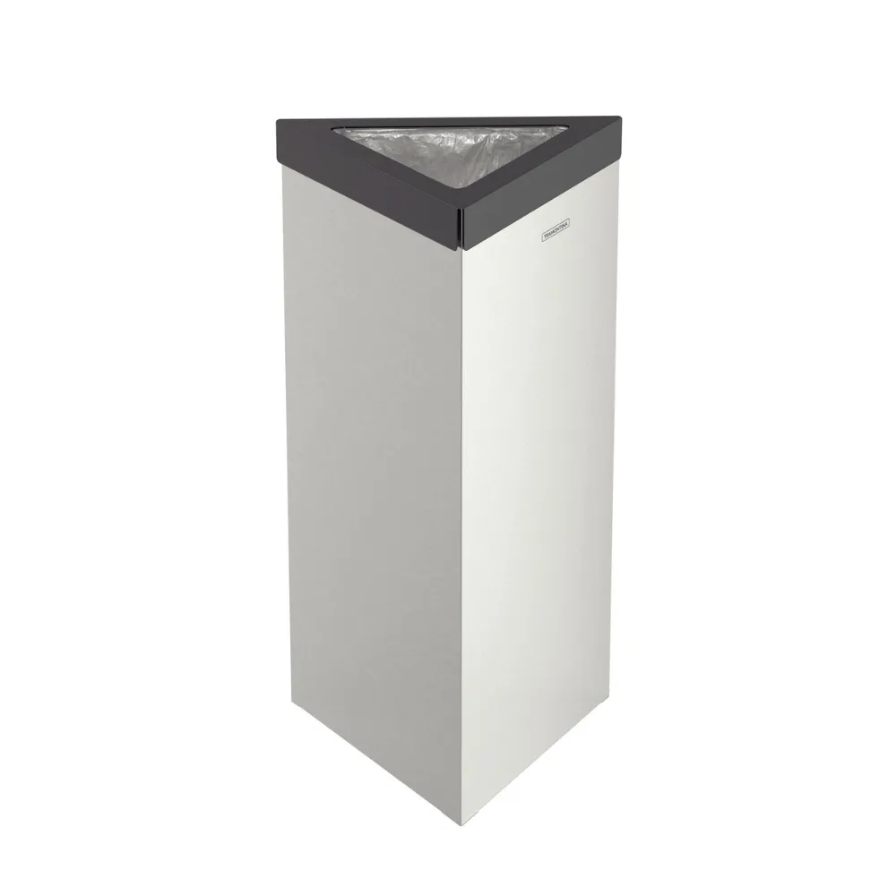 [94539350] BASURERO TERNI 50 L., TRIANGULAR, EN ACERO INOX.