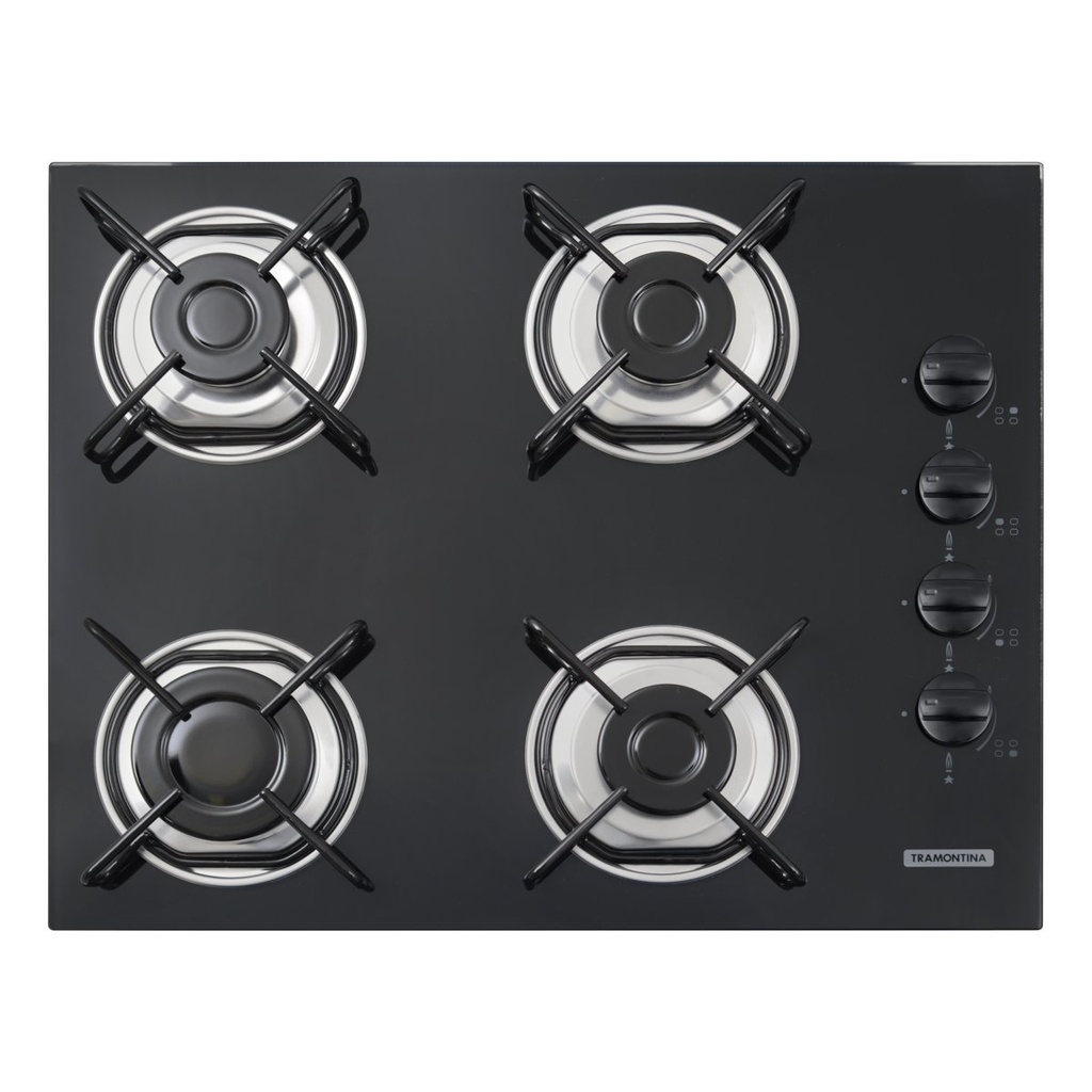 [94703521] _COCINA ENCIMERA BRASIL 4GG 55, STANDARD, EN VIDRIO TEMPLADO NEGRO, 55X45 CM