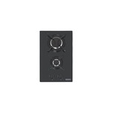 COCINA ENCIMERA DOMINO 2GG, PERFECTA, EN VIDRIO TEMPLADO NEGRO, 50X30 CM