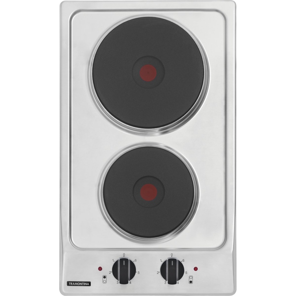 PLACA DE COCCION ELECTRICA DOMINO 2ER 30, PERFECTA, EN ACERO INOX., 30X50 CM