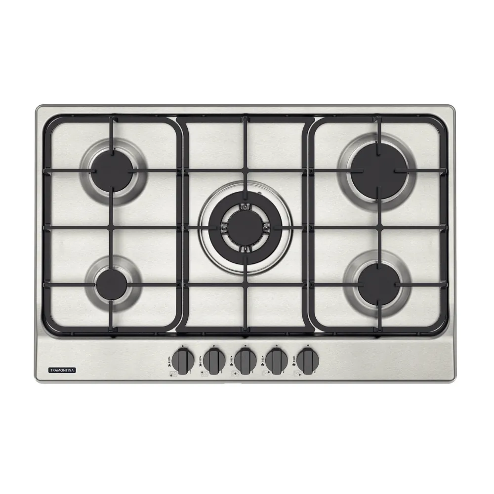[94716421] COCINA ENCIMERA NEW PENTA 5GX TRI 75, REJILLAS DE HIERRO FUNDIDO, CON TRIPLE LLAMA, EN ACERO INOX., 75X50 CM.
