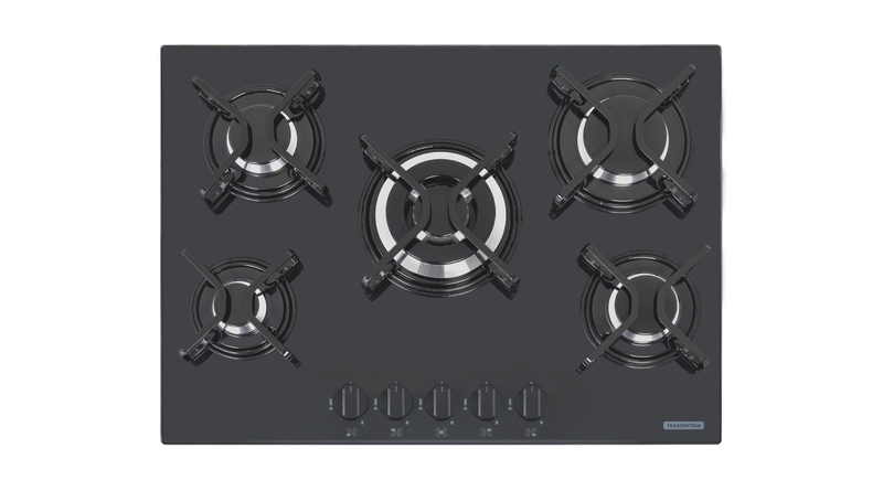 [94708221] PLACA DE COCCION PENTA B 5GG TRI 70, PERFECTA, CON TRIPLE LLAMA, EN VIDRIO TEMPLADO NEGRO, 70X50 CM
