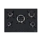 PLACA DE COCCION PENTA B 5GG TRI 70, PERFECTA, CON TRIPLE LLAMA, EN VIDRIO TEMPLADO NEGRO, 70X50 CM