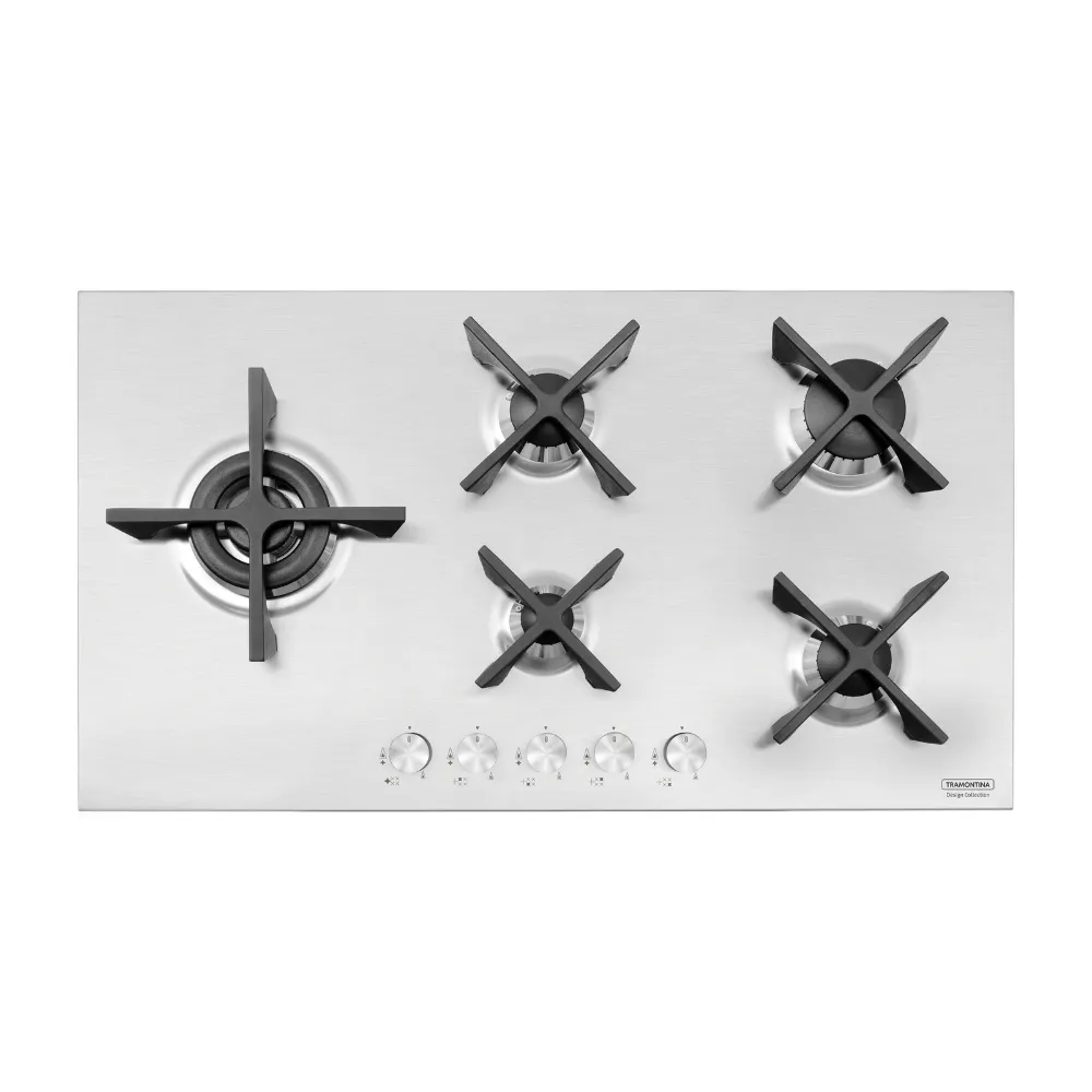 [94728124] PLACA DE COCCION PENTA INOX FLAT 5GX 90 SAFESTOP, DESIGN COLLECTION, EN ACERO INOX., 90X50 CM